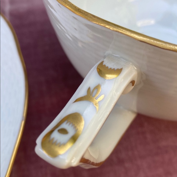 Herend Handpainted fruit and flora large tea cup and saucer plate. Antique - Picture 14 of 16